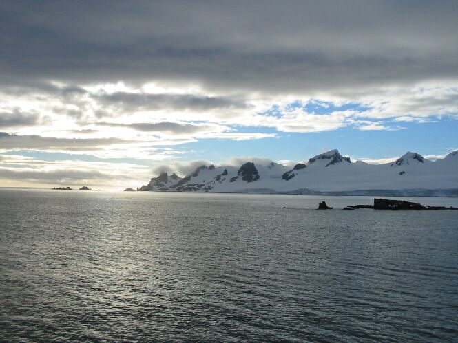 Even though it didnt get dark , this was sunrise in Antarctica