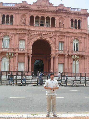 The Pink House , Buenos Aires , second floor balcony was where Eva Peron Stood when she sang Dont Cry For Me Argentina