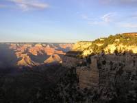 Looking across the canyon you can just see Bright Angel Lodge on the Right side